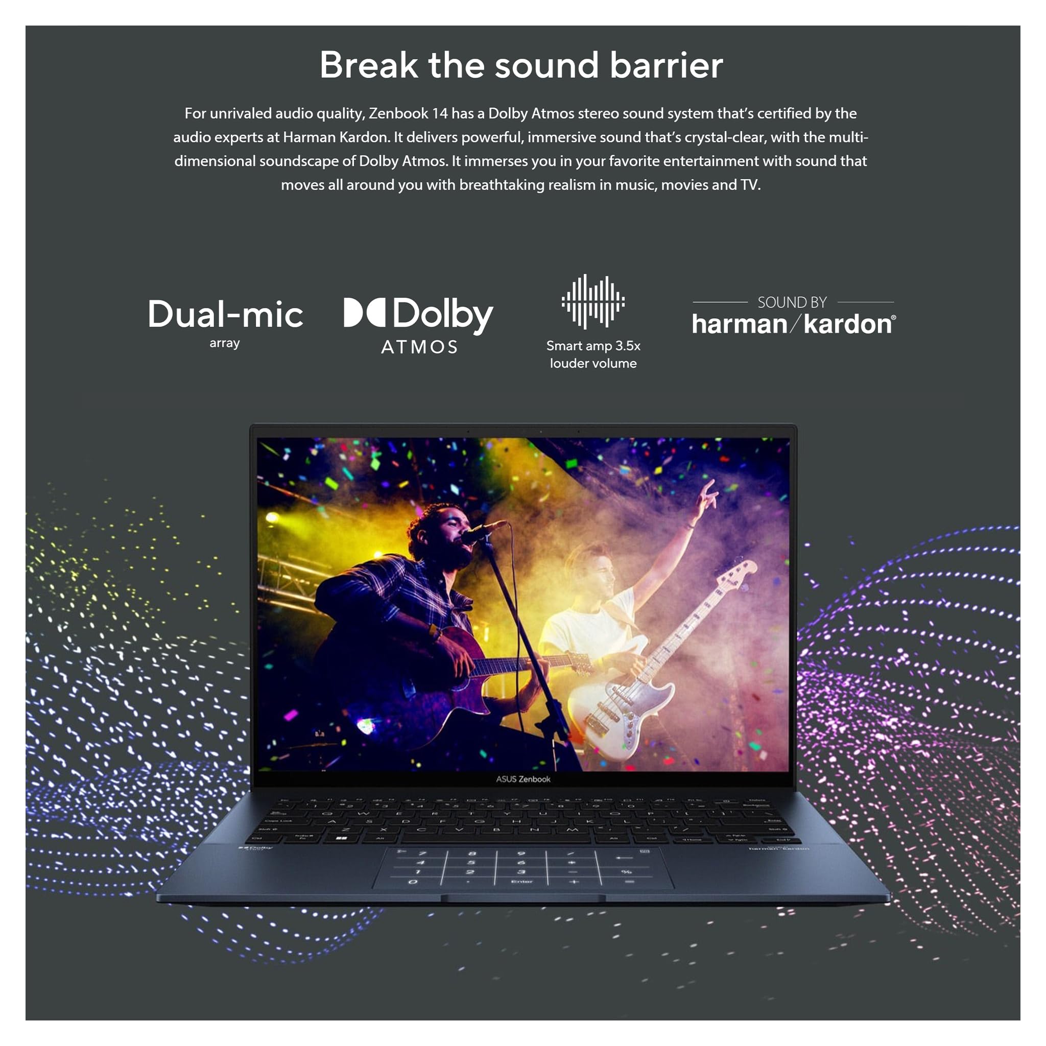 Amazon.com: ASUS ZenBook - Computadora portátil, pantalla WQXGA de